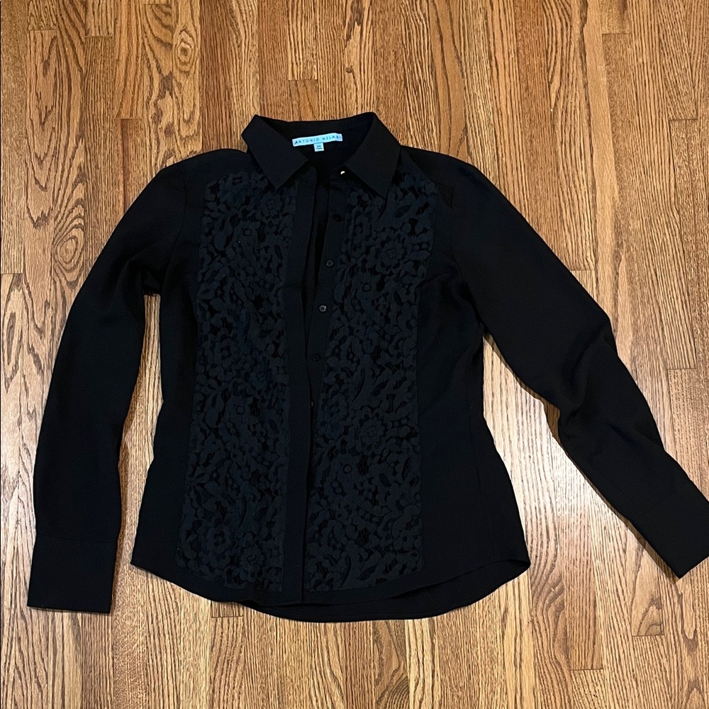Antonio Melani Elegant Black Lace Women's Top